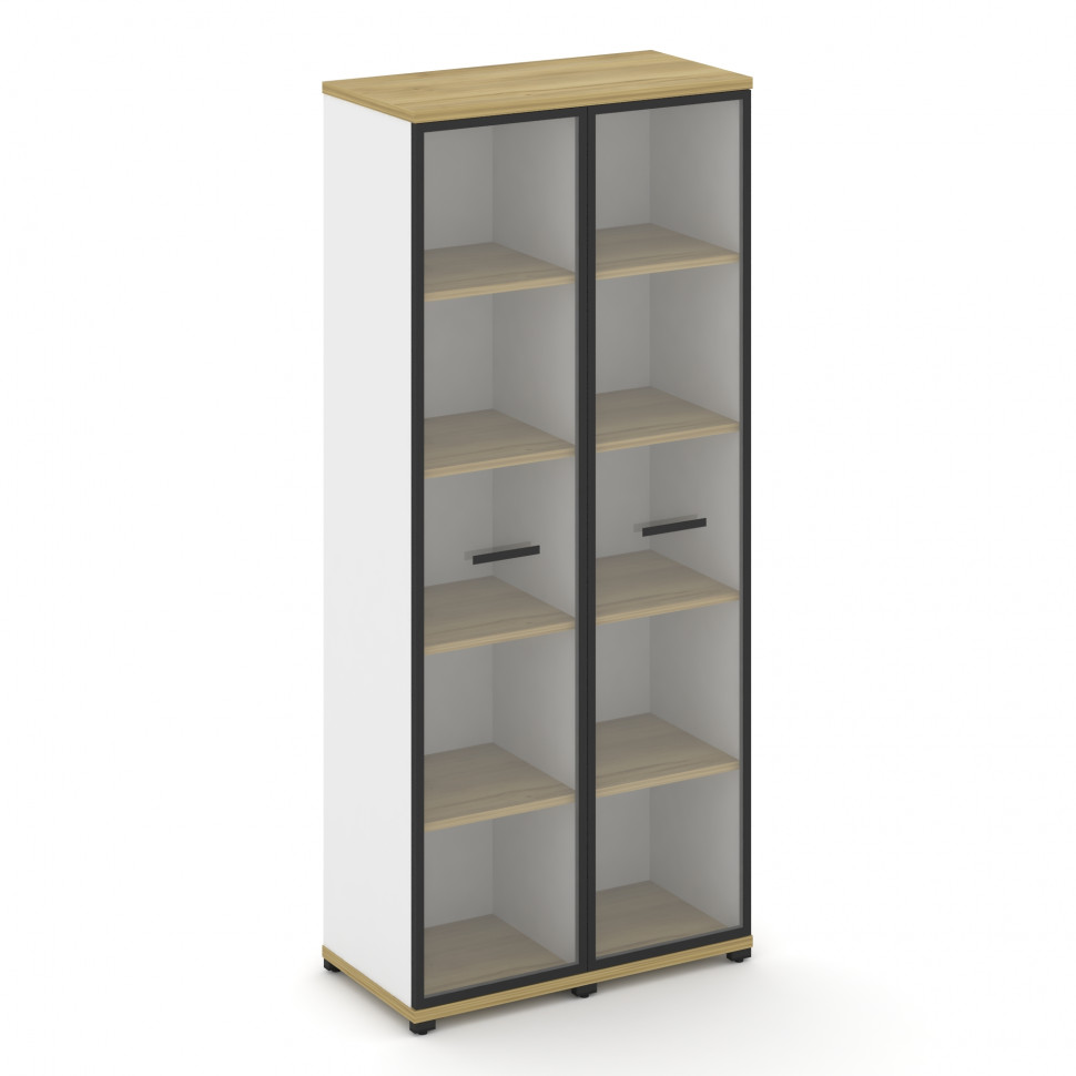 Concept Шкаф 2 узкие секции, 5 ниш CN.STU-528 RPB B Дуб Винченцо/Белый Бриллиант/Металл Черный/Прозр Concept Шкаф 2 узкие секции, 5 ниш CN.STU-528 RPB B Дуб Винченцо/Белый Бриллиант/Металл Черный/Прозр