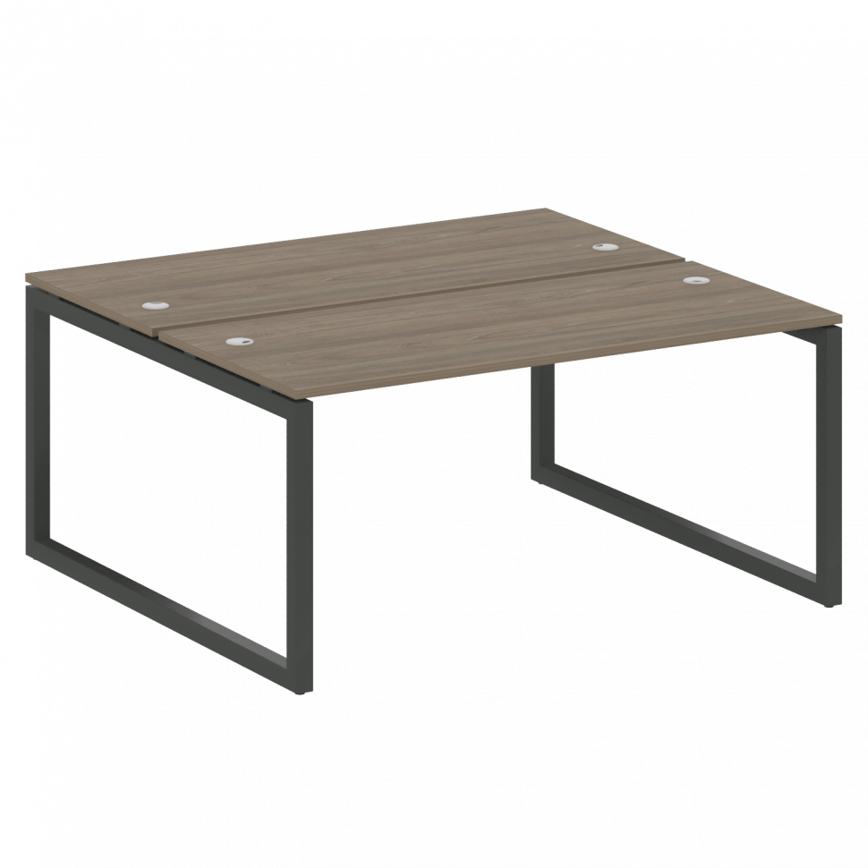 Metal System Quattro Рабочая станция на О-образном м/к 50БО.РАС-СП-2.4 Вяз Благородный/Металл Антрац