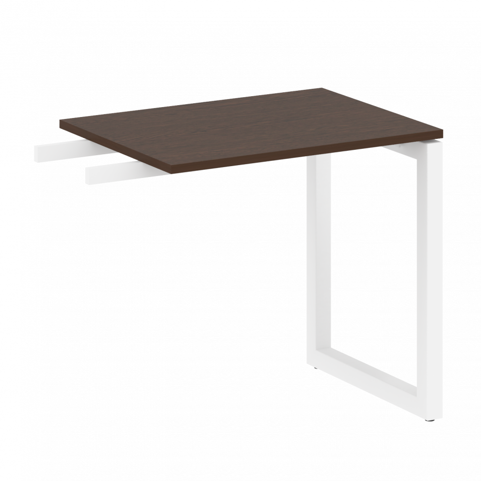 Metal System Quattro Приставной элемент на О-образном м/к 50БО.ПР-2 Венге Цаво/Металл Белый 800*600*