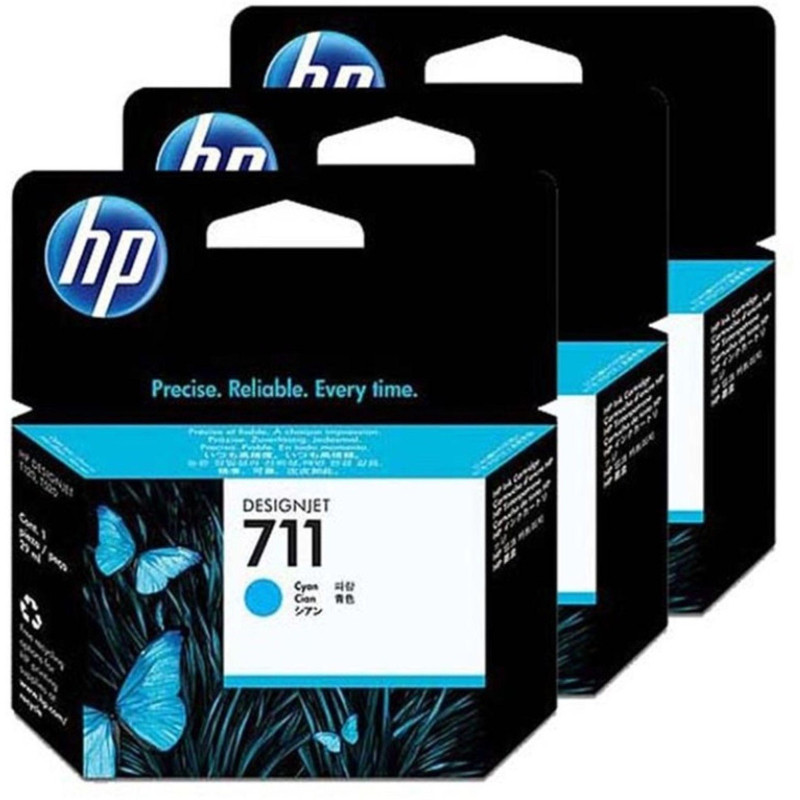 Картридж струйный HP 711 CZ134A гол. для DgnJ T120/520 (3шт/уп)