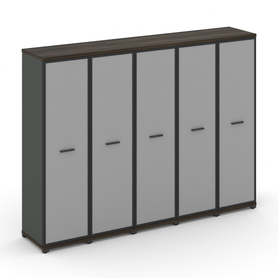 Concept Шкаф 5 узких секций, 4 ниши CN.STU-456 RMB A Дуб Мали/Антрацит/Металл Антрацит/Сатин 2084*42