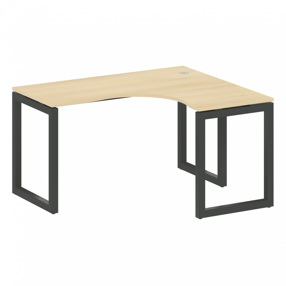 Metal System Quattro Стол криволинейный правый на О-образном м/к 50БО.СА-3 (R) Акация Лорка/Металл А