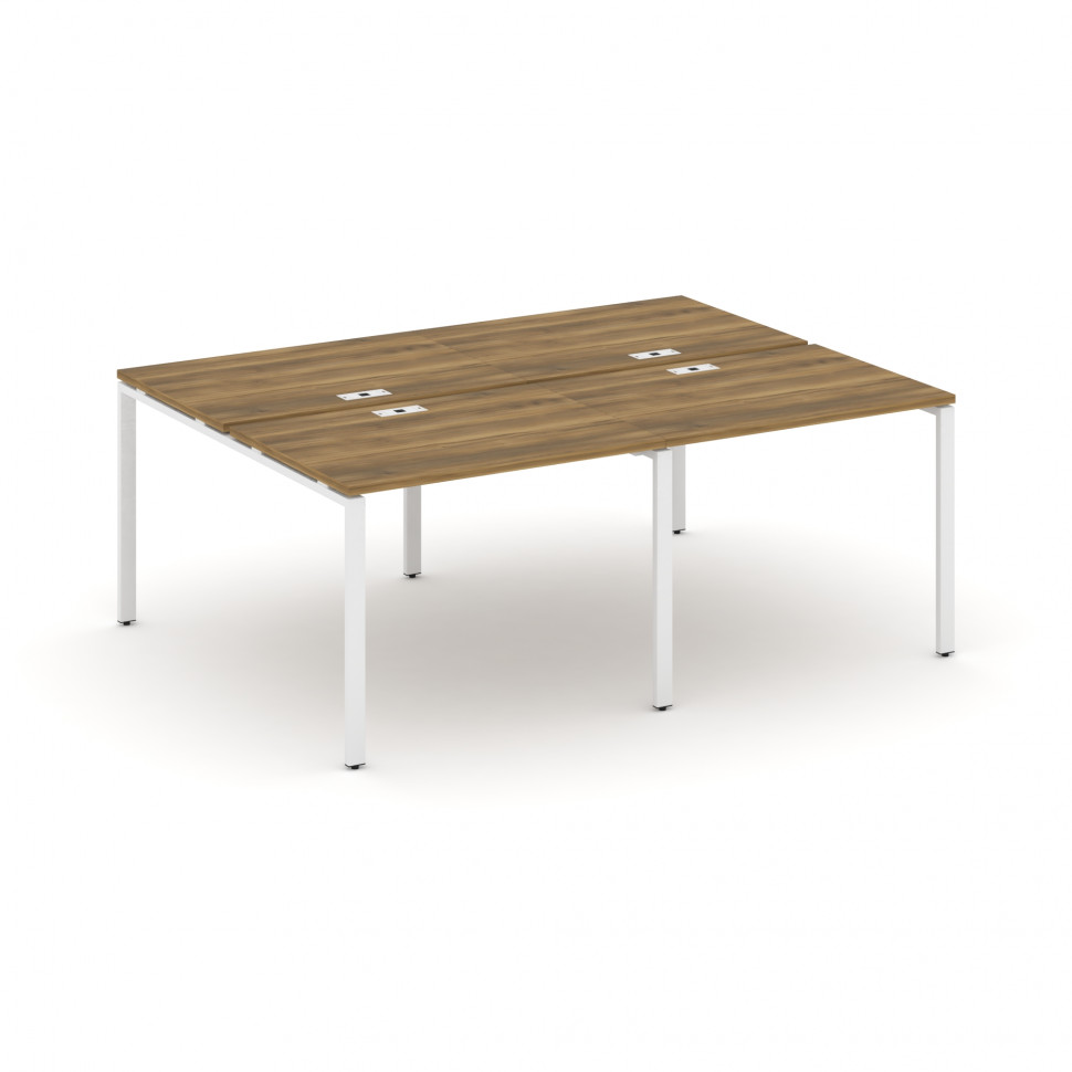 Concept Рабочая станция на 4 места CN.DRS-005 Сандал Янтарный/Металл Белый 1960*1480*750