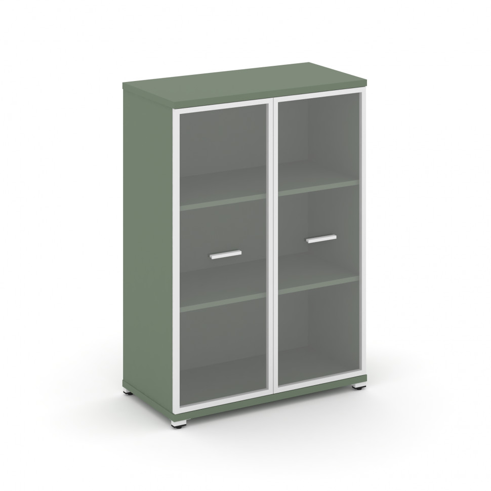 Concept Шкаф 1 широкая секция, 3 ниши CN.STS-316 RPW W Кобо/Металл Белый/Прозрачный 836*420*1186