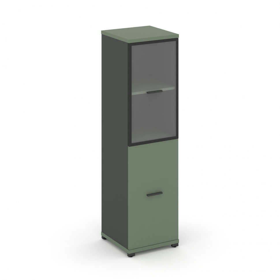 Concept Шкаф 1 узкая секция, 4 ниши CN.STU-412 RPB A Кобо/Антрацит/Металл Антрацит/Прозрачный 420*42