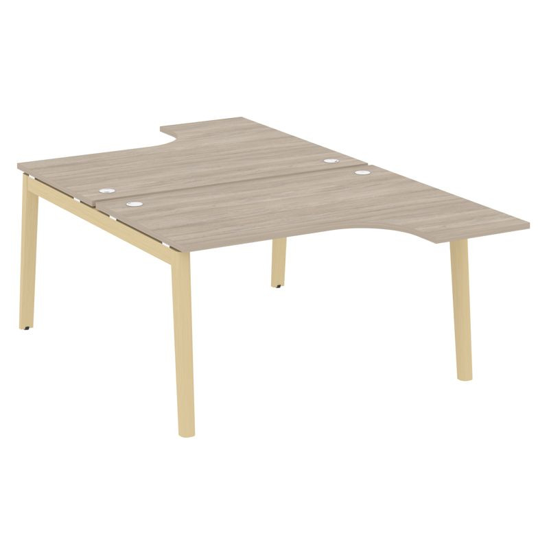 Onix Wood Рабочая станция OW.D.SA-3 Дуб Аттик/Дуб Светлый/Металл Белый 1380*2395*750 (1635/460)