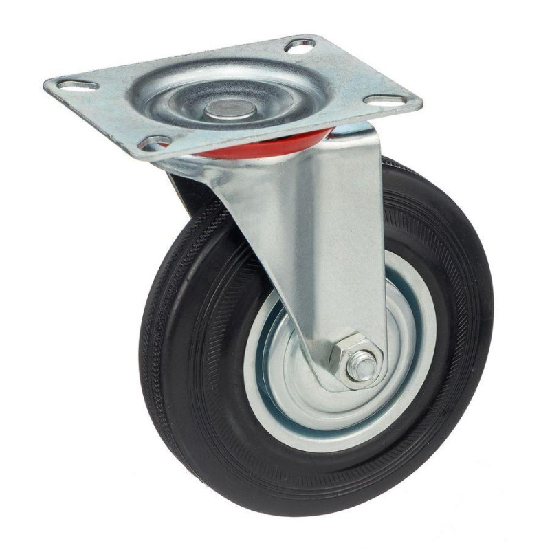 Колесо для тележки повор Стелла-техник 4001-125 д.125мм,г/п 100кг,резин,мет