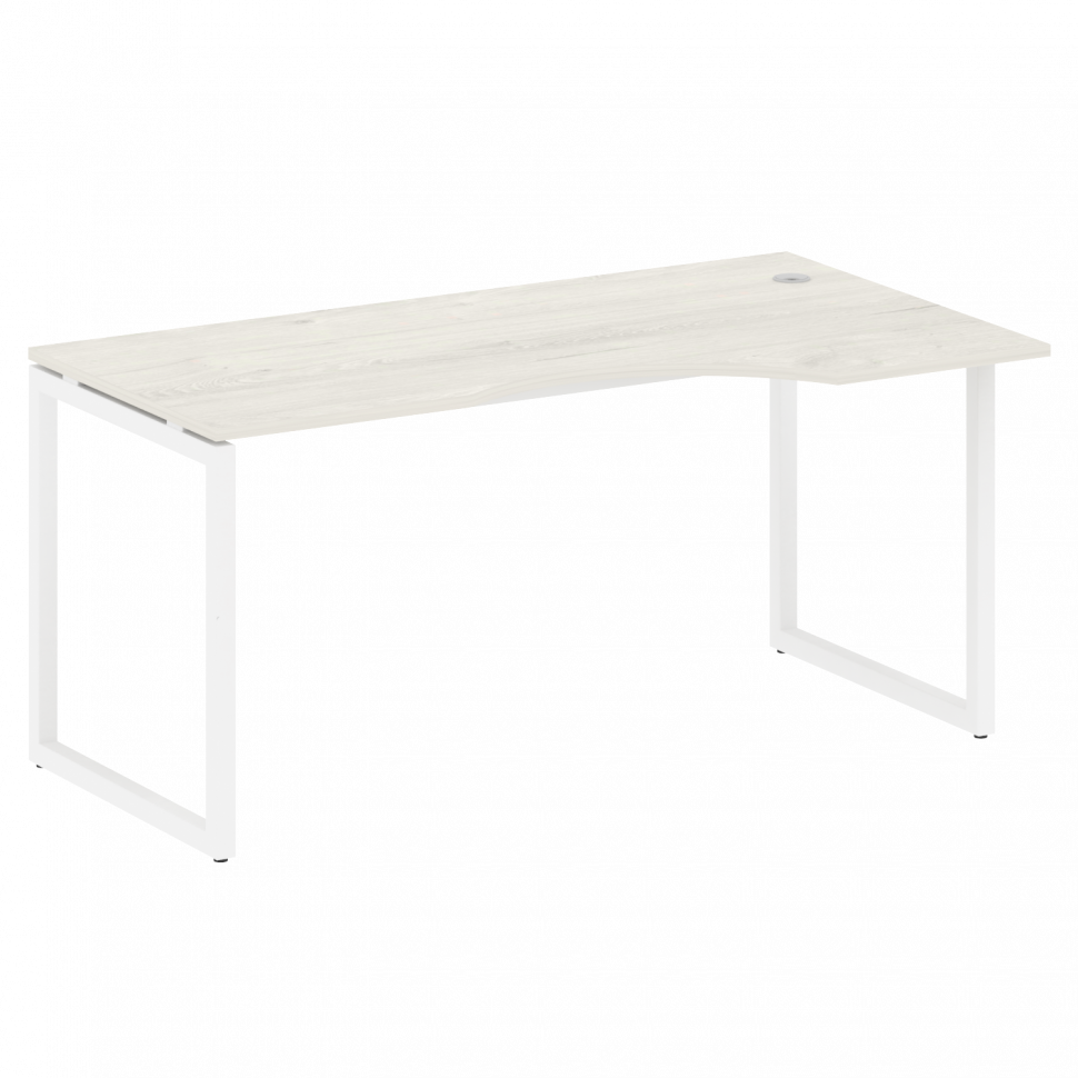 Metal System Quattro Стол криволинейный правый на О-образном м/к 40БО.СА-1 (R) Дуб Наварра/Металл Бе Metal System Quattro Стол криволинейный правый на О-образном м/к 40БО.СА-1 (R) Дуб Наварра/Металл Бе