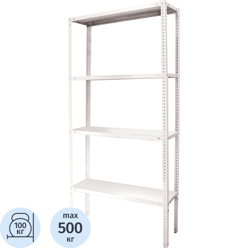 Стеллаж металлический 0MX_P_МС-15/37 с 4-мя полками 700х300х1500