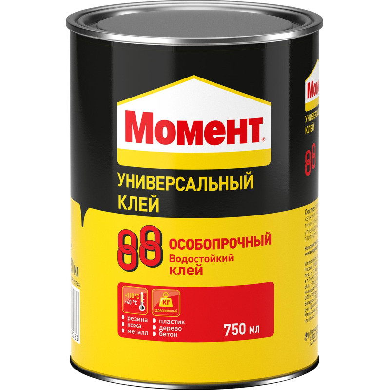 Клей универсальный Момент 88 особопрочный водостойкий 750мл (1777022) Клей универсальный Момент 88 особопрочный водостойкий 750мл (1777022)