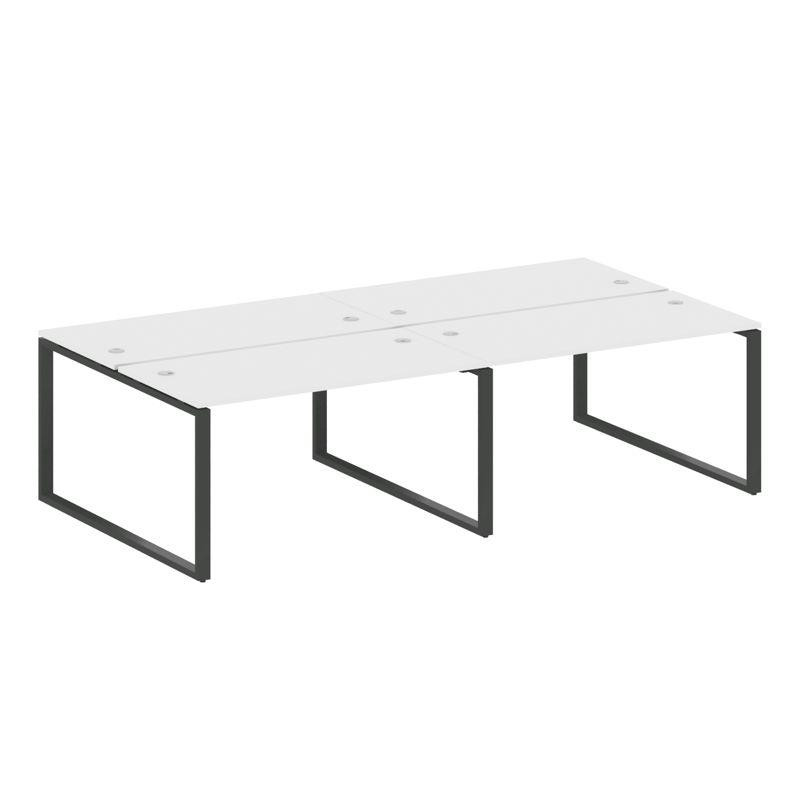 Metal System Рабочая станция на 4 места на О-образном м/к БО.СМ-4.3 Белый/Металл Антрацит 2800*1475* Metal System Рабочая станция на 4 места на О-образном м/к БО.СМ-4.3 Белый/Металл Антрацит 2800*1475*