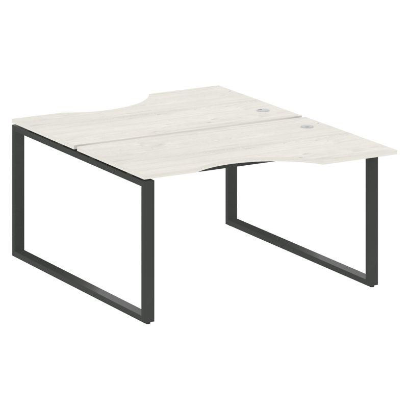 Metal System Рабочая станция криволинейная на О-образном м/к БО.РАС-СА-2.2 Дуб Наварра/Металл Антрац