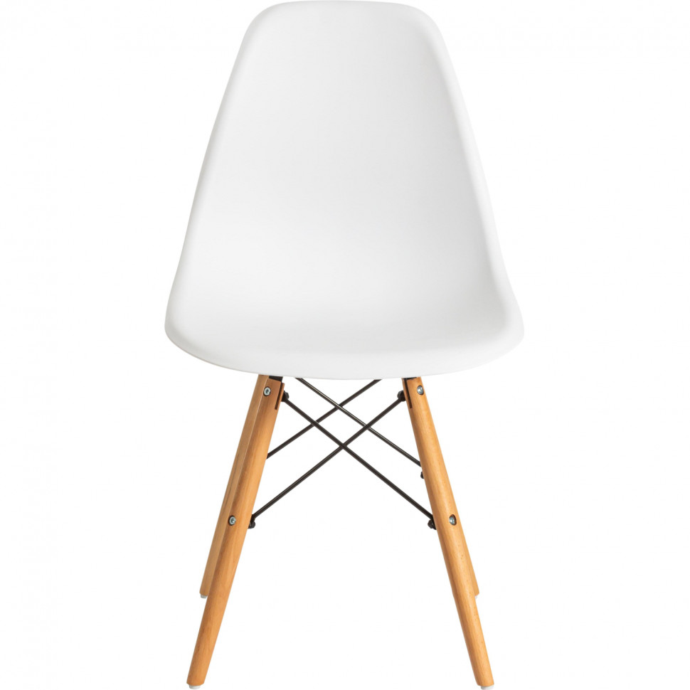 Стул CINDY (EAMES) (mod. 1801), дерево бук/мет/сид плас, белый, 4шт/уп