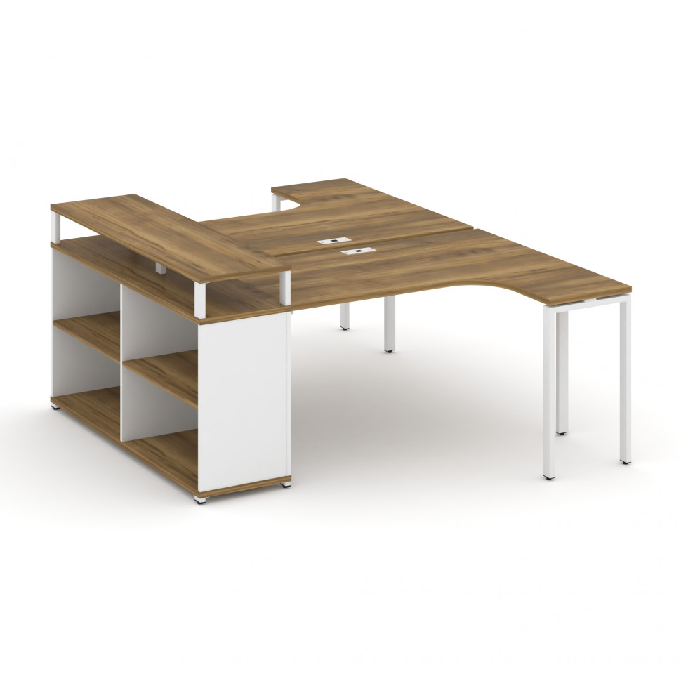 Concept Рабочая станция с опорным стеллажом с верх. горизонтом CN.DSA-203 Сандал Янтарный/Белый Брил Concept Рабочая станция с опорным стеллажом с верх. горизонтом CN.DSA-203 Сандал Янтарный/Белый Брил