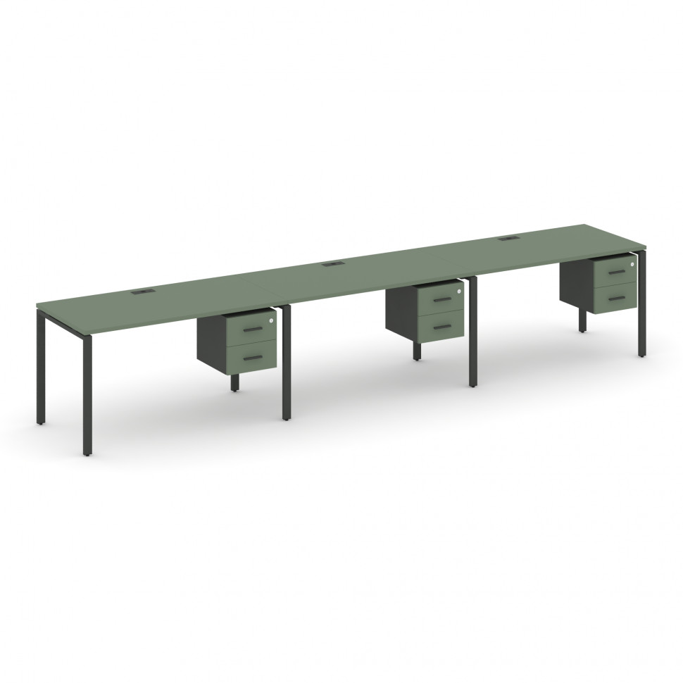 Concept Рабочая станция односторонняя с подвес. тумбами 3 места CN.ORS-133 A Кобо/Антрацит/Металл Ан Concept Рабочая станция односторонняя с подвес. тумбами 3 места CN.ORS-133 A Кобо/Антрацит/Металл Ан