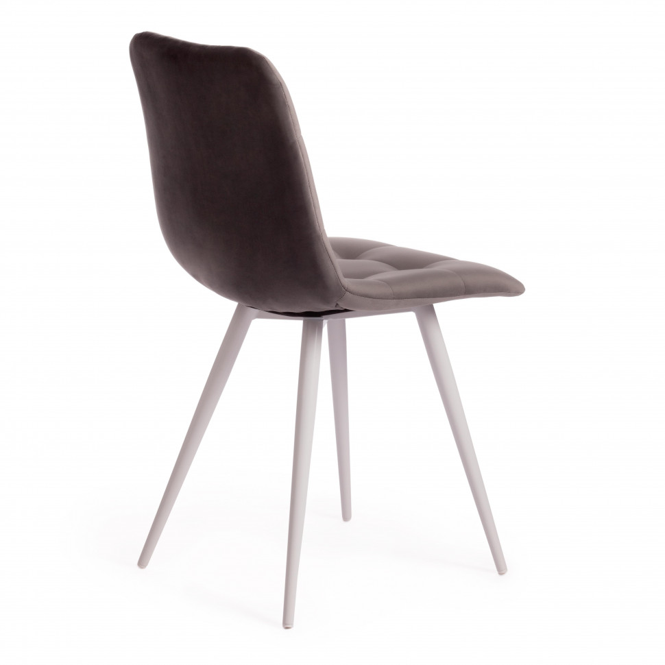 Стул CHILLY (mod. 7095-1) / 1 шт. в упаковке ткань/металл, 45x53х88 см, высота до сиденья 50 см, серый barkhat 26/белый