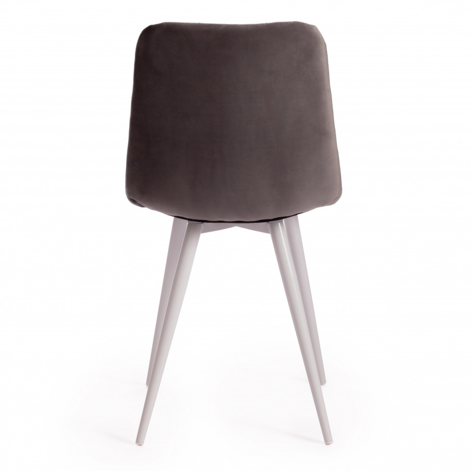 Стул CHILLY (mod. 7095-1) / 1 шт. в упаковке ткань/металл, 45x53х88 см, высота до сиденья 50 см, серый barkhat 26/белый