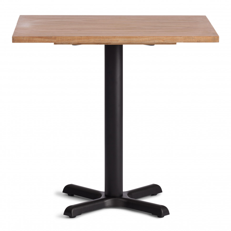 Стол VALHALLA дерево вяз/железная опора, 80х65х76 см, груша №3/черная опора