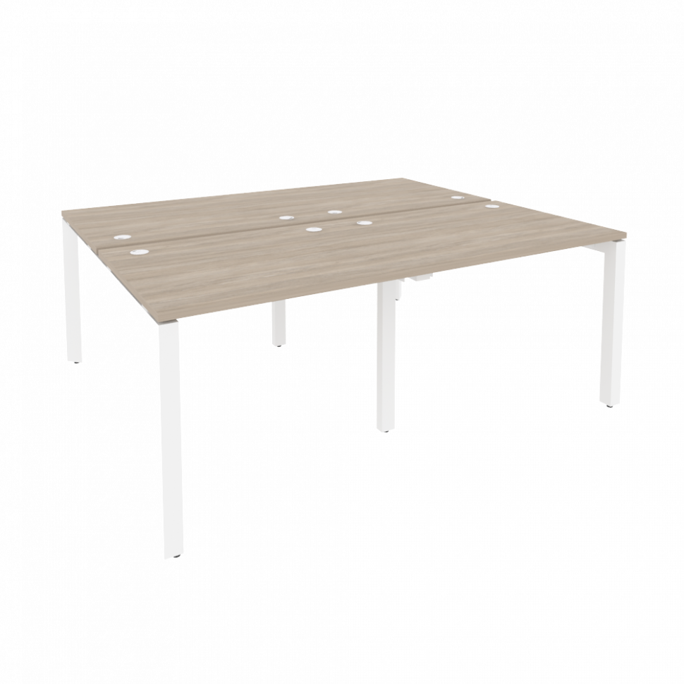 Onix Рабочая станция на П-образном м/к O.MP-D.RS-4.1.8 Дуб Аттик/Металл Белый 1960*1635*750