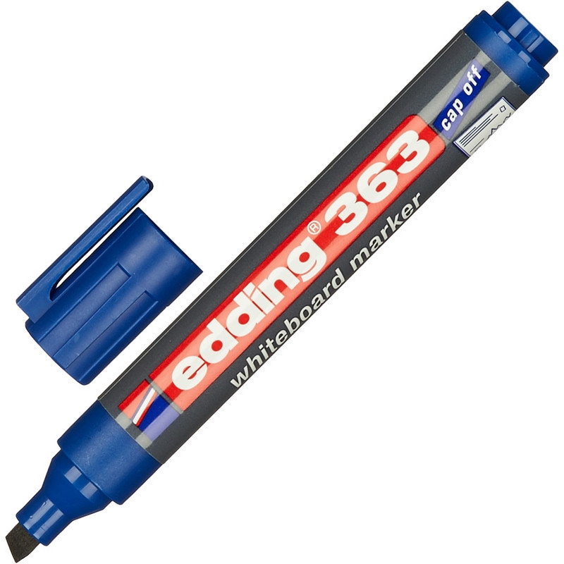 Набор маркеров для белых досок EDDING 363/4S, 1-5мм, cap-off,скошен наб 4цв