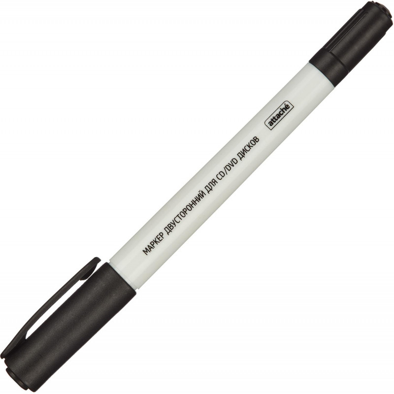 Маркер для CD Attache двусторонний черный 0,5/1,2 мм