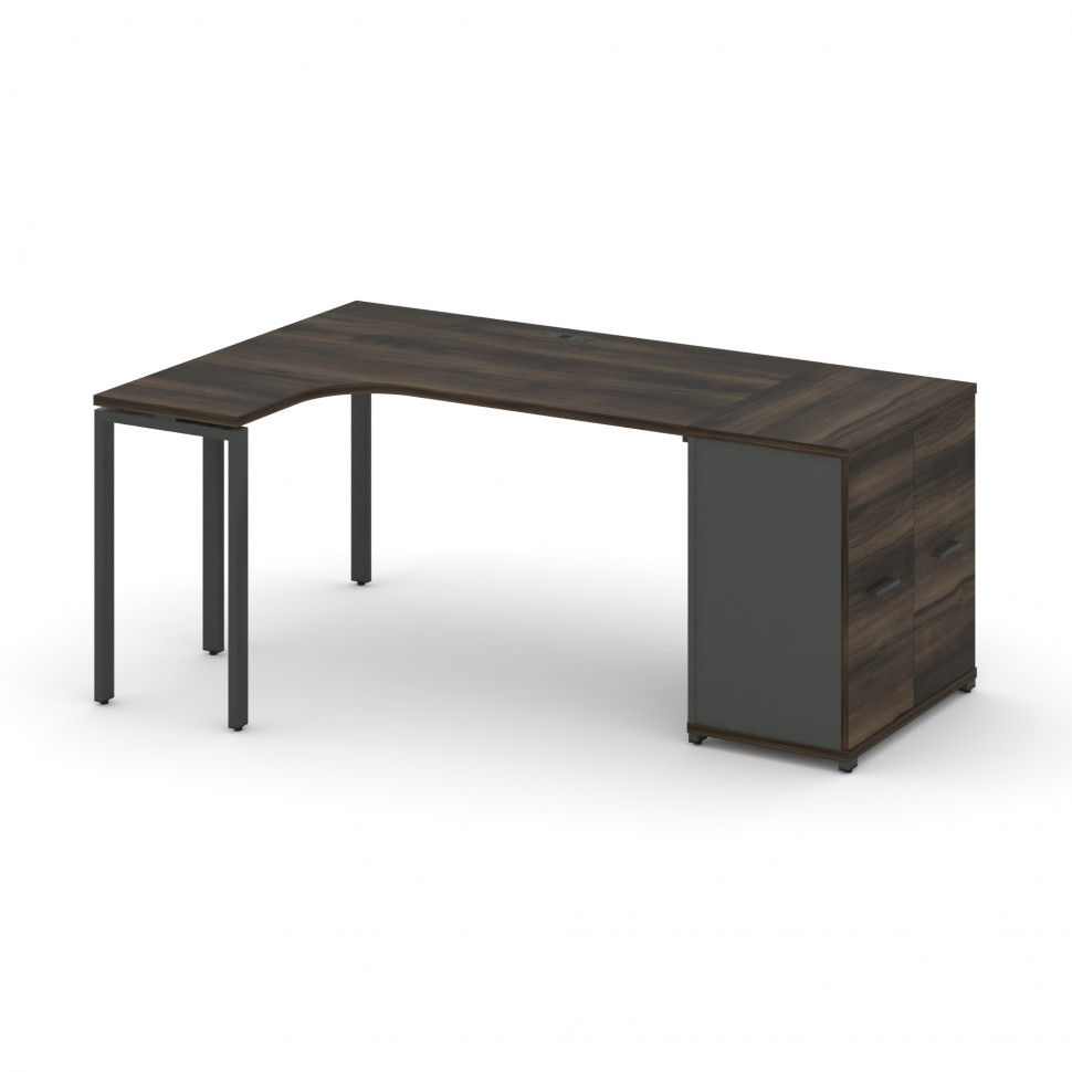 Concept Стол эргономичный с опорным распаш. шкафом CN.SA-210(L) A Дуб Мали/Антрацит/Металл Антрацит Concept Стол эргономичный с опорным распаш. шкафом CN.SA-210(L) A Дуб Мали/Антрацит/Металл Антрацит