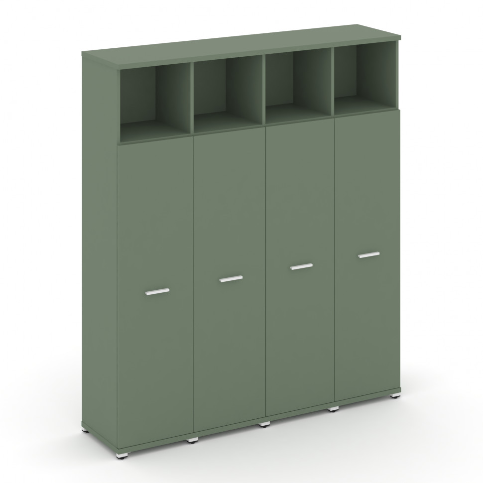 Concept Шкаф 4 узкие секции, 5 ниш CN.STU-546 W Кобо/Металл Белый 1668*420*1922