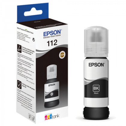 Чернила EPSON 112 (C13T06C14A) для СНПЧ EPSON L11160 /L15150 /L15160 /L6550/L6570, черные, ОРИГИНАЛЬНЫЕ
