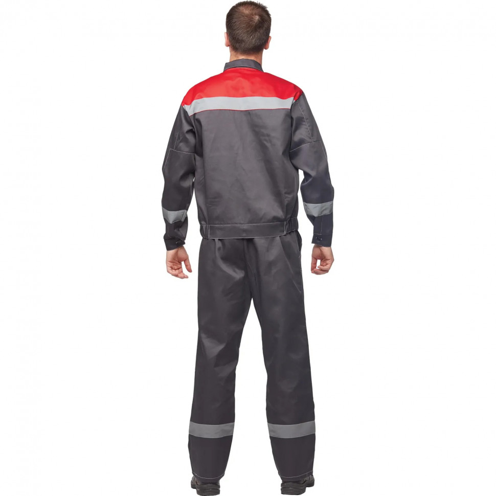 Костюм летний муж. л20-КБР сер/красн (р.52-54) 158-164 (Арсенал-СП)