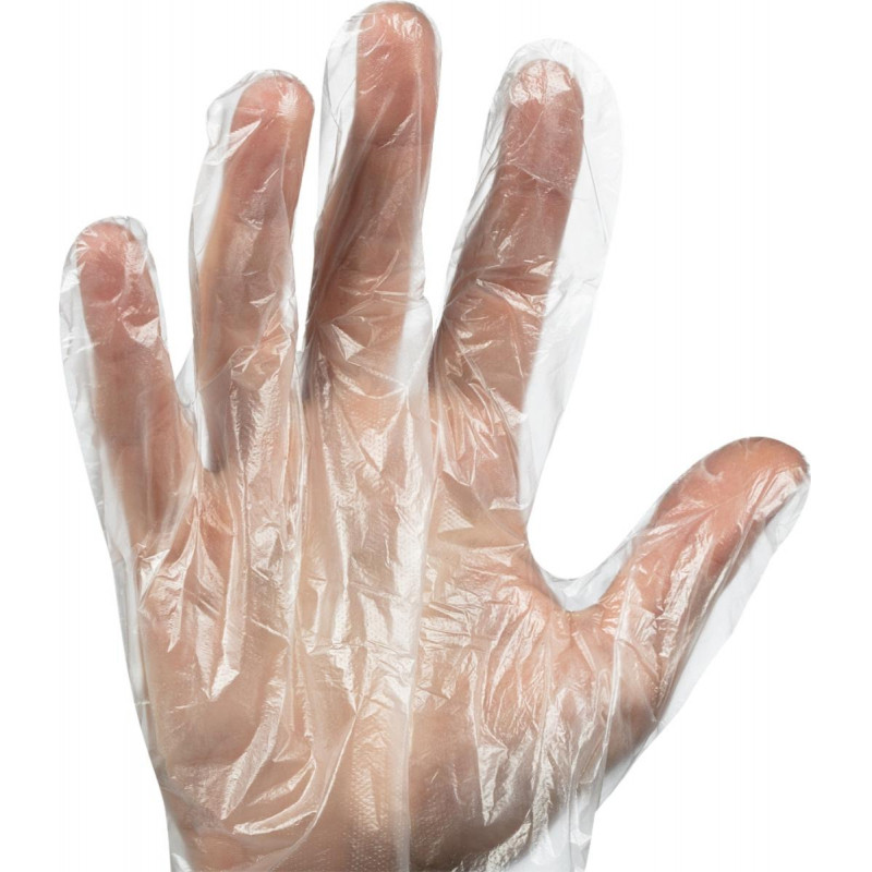 Перчатки одноразовые полиэтиленовые AVIORA (402-779) 100 шт/уп р.L,ПС