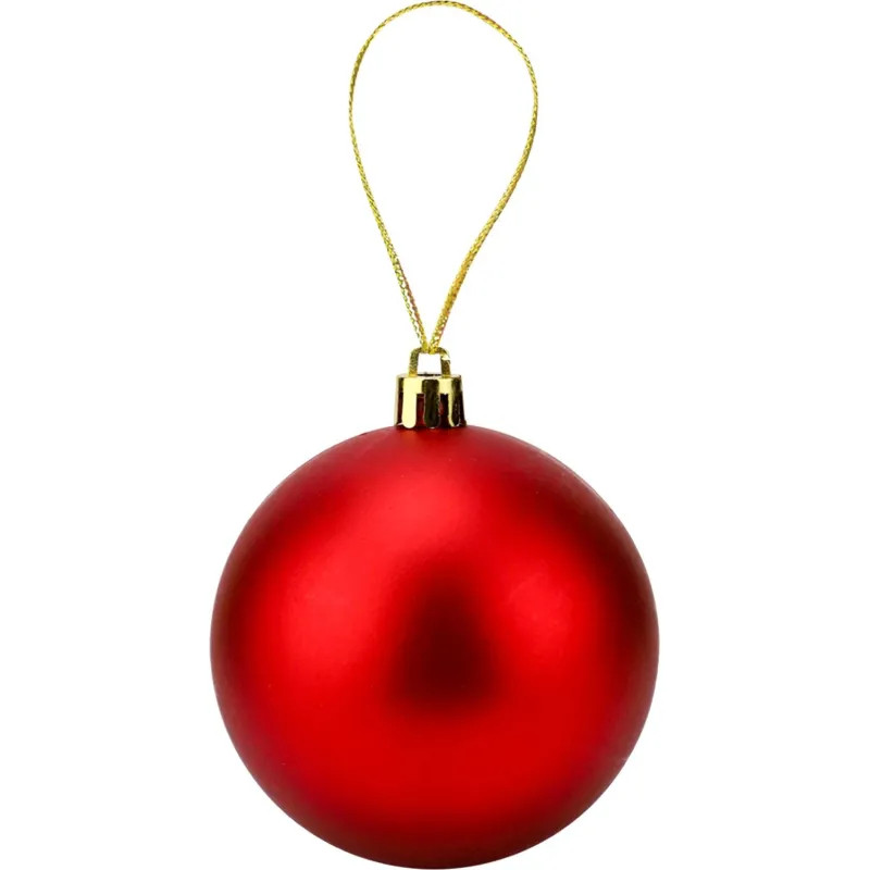Набор шаров новогодних матовых елочных Красный бархат 6см(6шт) НУ-6949