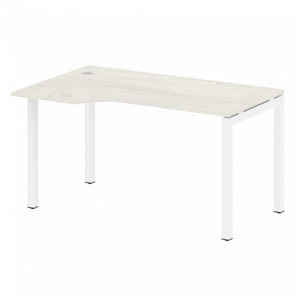 Metal System Quattro Стол криволинейный левый на П-образном м/к 50БП.СА-2 (L) Дуб Наварра/Металл Бел Metal System Quattro Стол криволинейный левый на П-образном м/к 50БП.СА-2 (L) Дуб Наварра/Металл Бел