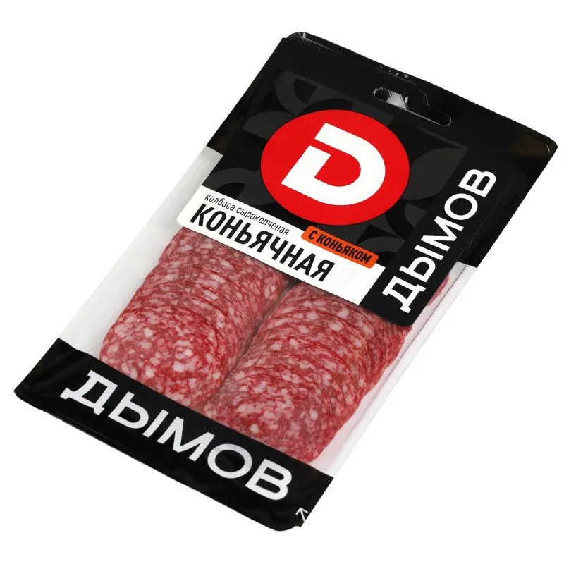 Колбаса Коньячная Дымов с/к нарезка 90 гр. шт.