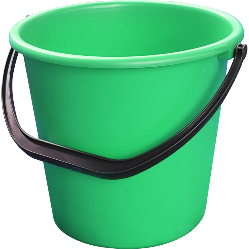 Ведро 10 л хозяйственное пластиковое зеленое