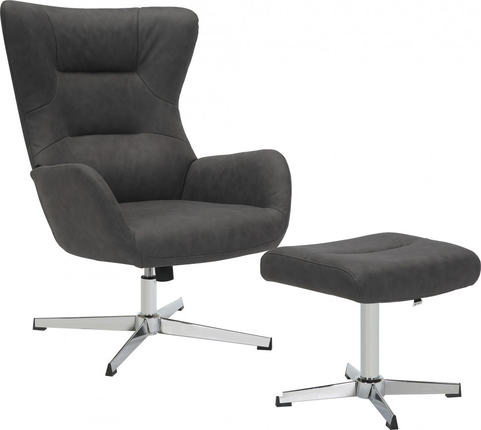 Кресло мягкое Everprof Apple (Эпл) Ткань Темно-серый