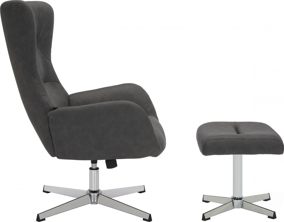 Кресло мягкое Everprof Apple (Эпл) Ткань Темно-серый