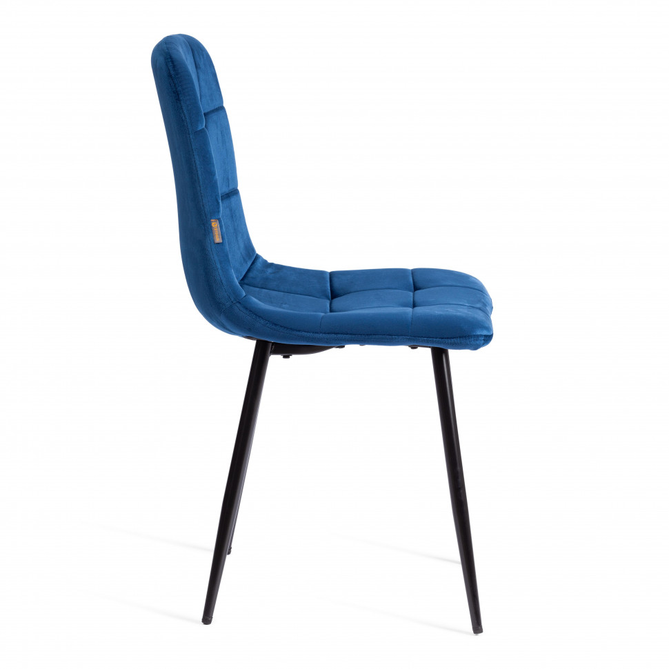 Стул CHILLY (mod. JSC-220) Велюр/металл , 44,5х52,5х88 см, Blue (синий) HLR64 / черный