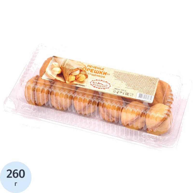 Печенье Орешки с начинкой вареная сгущенка Московсвитс, 260г