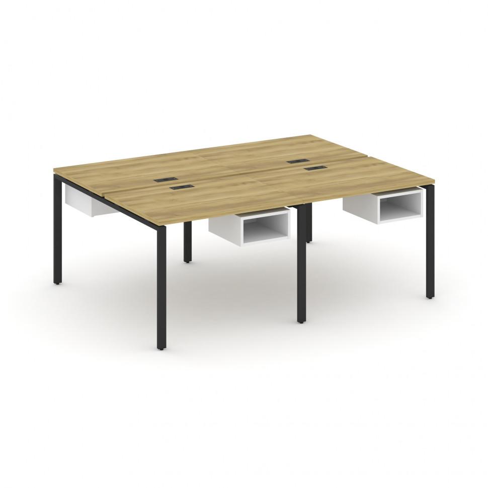 Concept Рабочая станция двухсторонняя с подвесными тумбами на 4 места CN.DRS-121 Дуб Винченцо/Белый Concept Рабочая станция двухсторонняя с подвесными тумбами на 4 места CN.DRS-121 Дуб Винченцо/Белый