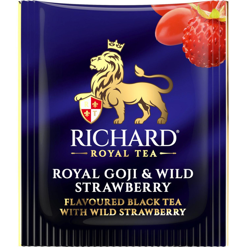 Чай Richard Royal Goji &amp; Wild Strawberry,черный,ароматизированный, 25шт/уп