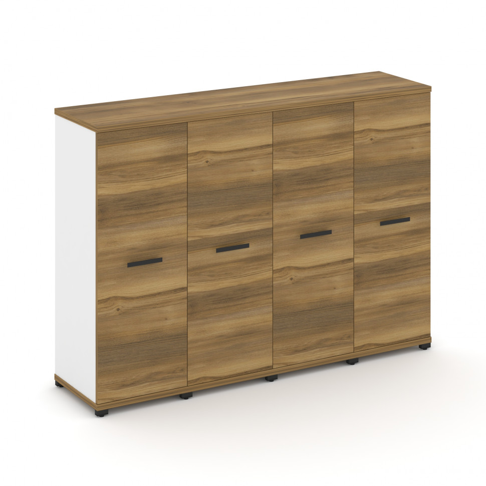 Concept Шкаф 4 узкие секции, 3 ниши CN.STU-346 B Сандал Янтарный/Белый Бриллиант/Металл Черный 1668*