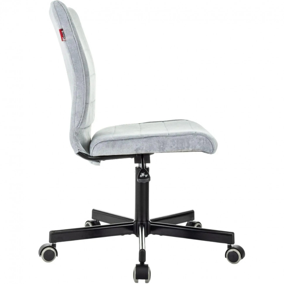 Кресло VB_EChair 303 серо-голубой Light-28 крестов. металл черный