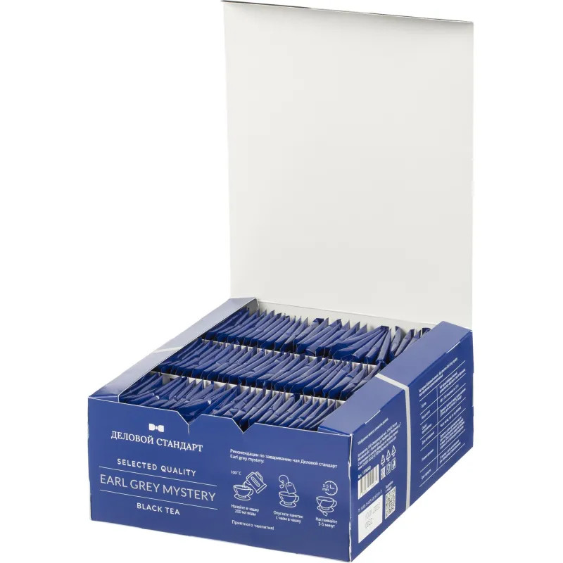 Чай Деловой Стандарт Earl grey mystery черн.с бергамотом 100 пакx2гр