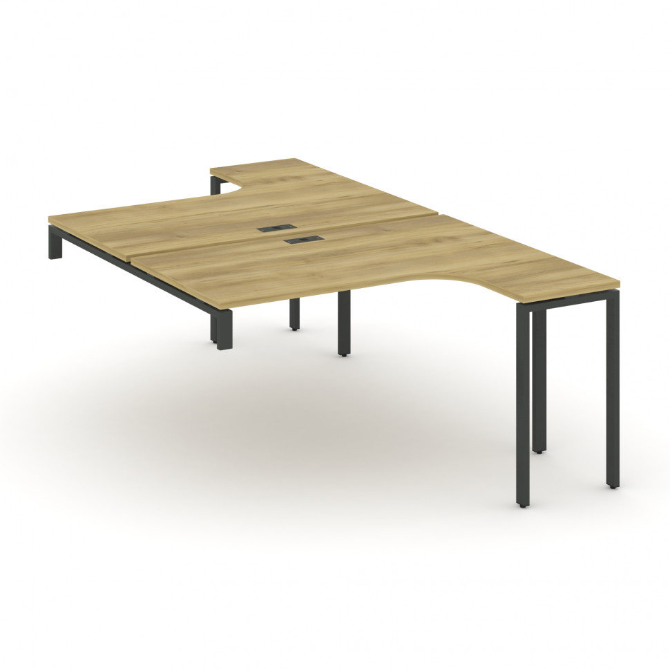 Concept Рабочая станция на 2 места CN.DRS-001 Дуб Винченцо/Металл Антрацит 980*1480*750