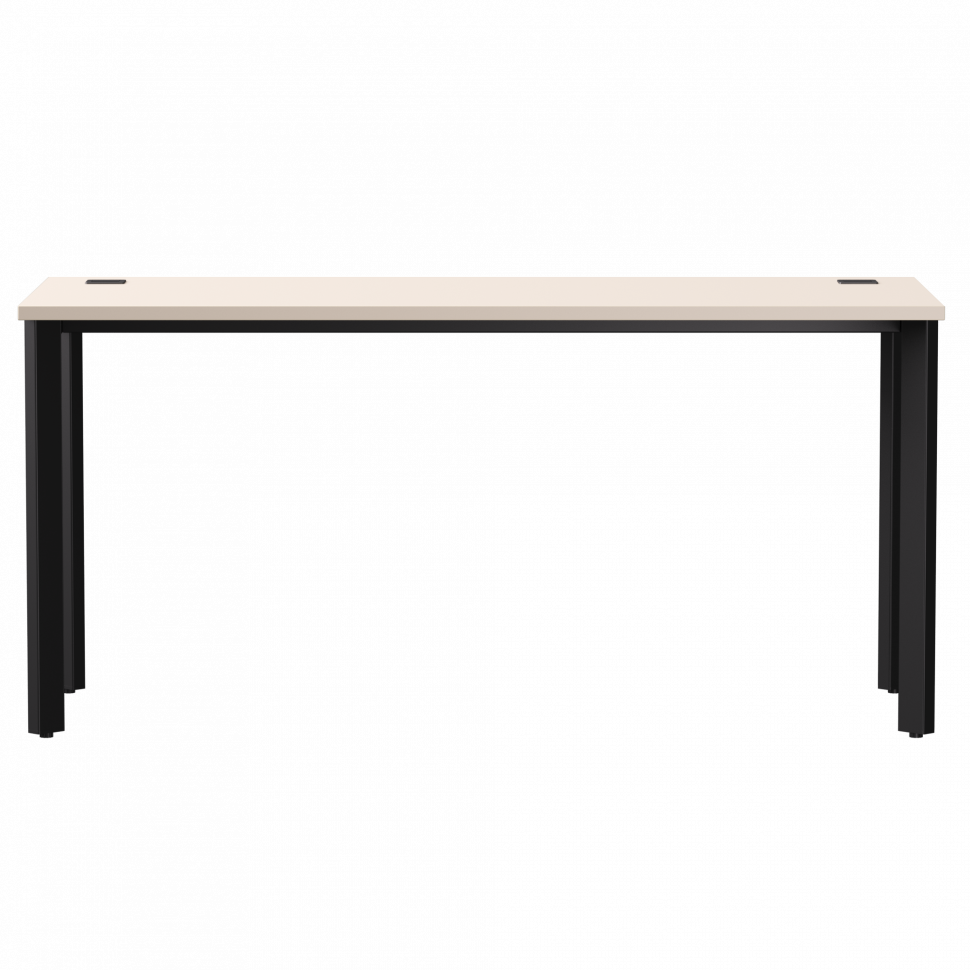 Стол прямой Everprof EVO (ЭВО) на металлокаркасе 1580х670х755 мм опоры 45гр Кашемир/Черный