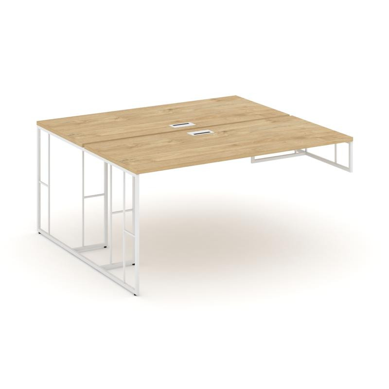 Rift Рабочая станция для опорной тумбы RF.DRSOT-013 Тиквуд Светлый/Металл Белый 1380*1432*750