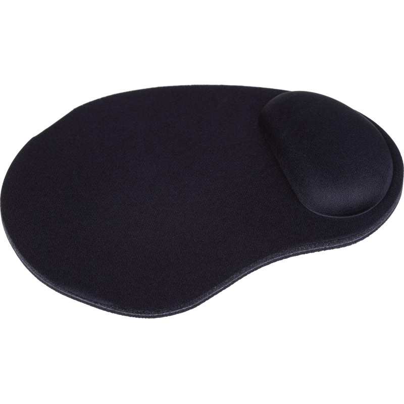 Коврик для мыши  HMP0003 резина+губка+ткань/22х19.5х0.2cm/черный