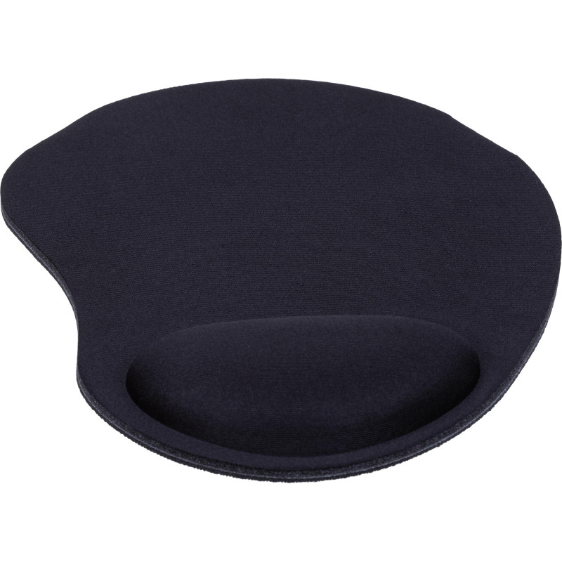 Коврик для мыши  HMP0003 резина+губка+ткань/22х19.5х0.2cm/черный