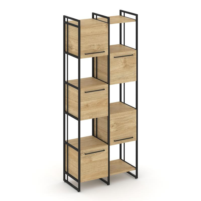 Rift Шкаф комбинированый RF.NS-003 Тиквуд Светлый/Металл Черный/Черный Ручки 820*396*2010