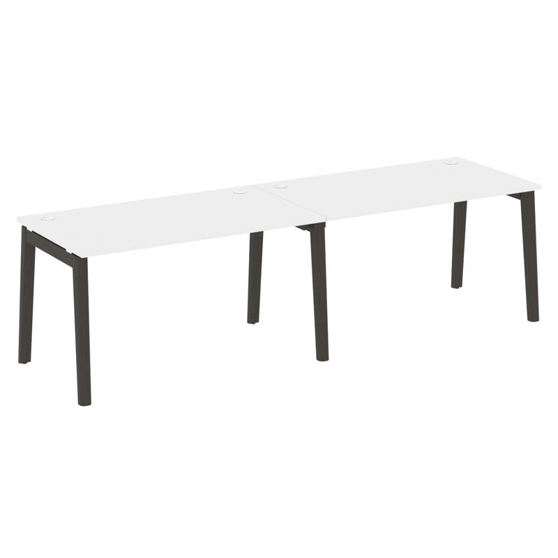 Onix Wood Рабочая станция OW.RS-2.3.8 Белый Бриллиант/Дуб Темный/Металл Антрацит 2760*800*750